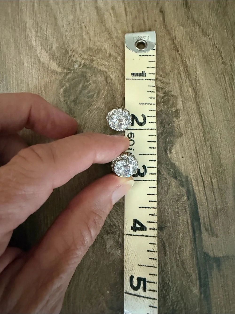 Faux Diamond Stud Earrings